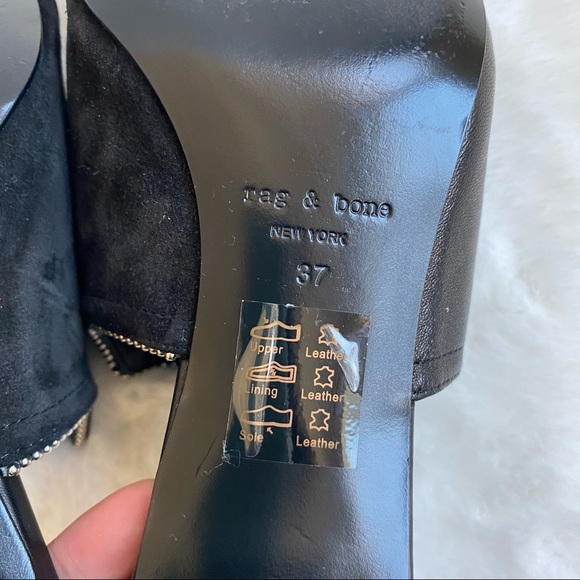 Rag & Bone Myla Suede Leather Studded Mules | Sz 7 - Picture 10 of 10